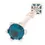 Thumbnail: Englow Visky Saba Indicolite Tourmaline Rose Gold: Stilvolle Whiskey-Rührer / Stirrer mit 6mm runden Edelstein