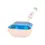 Thumbnail: Englow Visky Sitta Swiss Blue Topaz Rose Gold: Stilvolle Whiskey-Rührer / Stirrer mit 6mm runden Edelstein