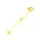 Thumbnail: Englow Visky Sitta Yellow Sapphire Yellow Gold: Stilvolle Whiskey-Rührer / Stirrer mit 6mm runden Edelstein