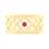 Thumbnail: Englow Sands Oriental – Yellow Gold with Pink Tourmaline – exquisite Serviettenringe, Napkin Rings