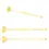 Thumbnail: Englow Visky Saba Yellow Tourmaline Yellow Gold: Stilvolle Whiskey-Rührer / Stirrer mit 6mm runden Edelstein