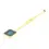 Thumbnail: Englow Visky Sitta Peacock Tanzanite Yellow Gold: Stilvolle Whiskey-Rührer / Stirrer mit 6mm runden Edelstein