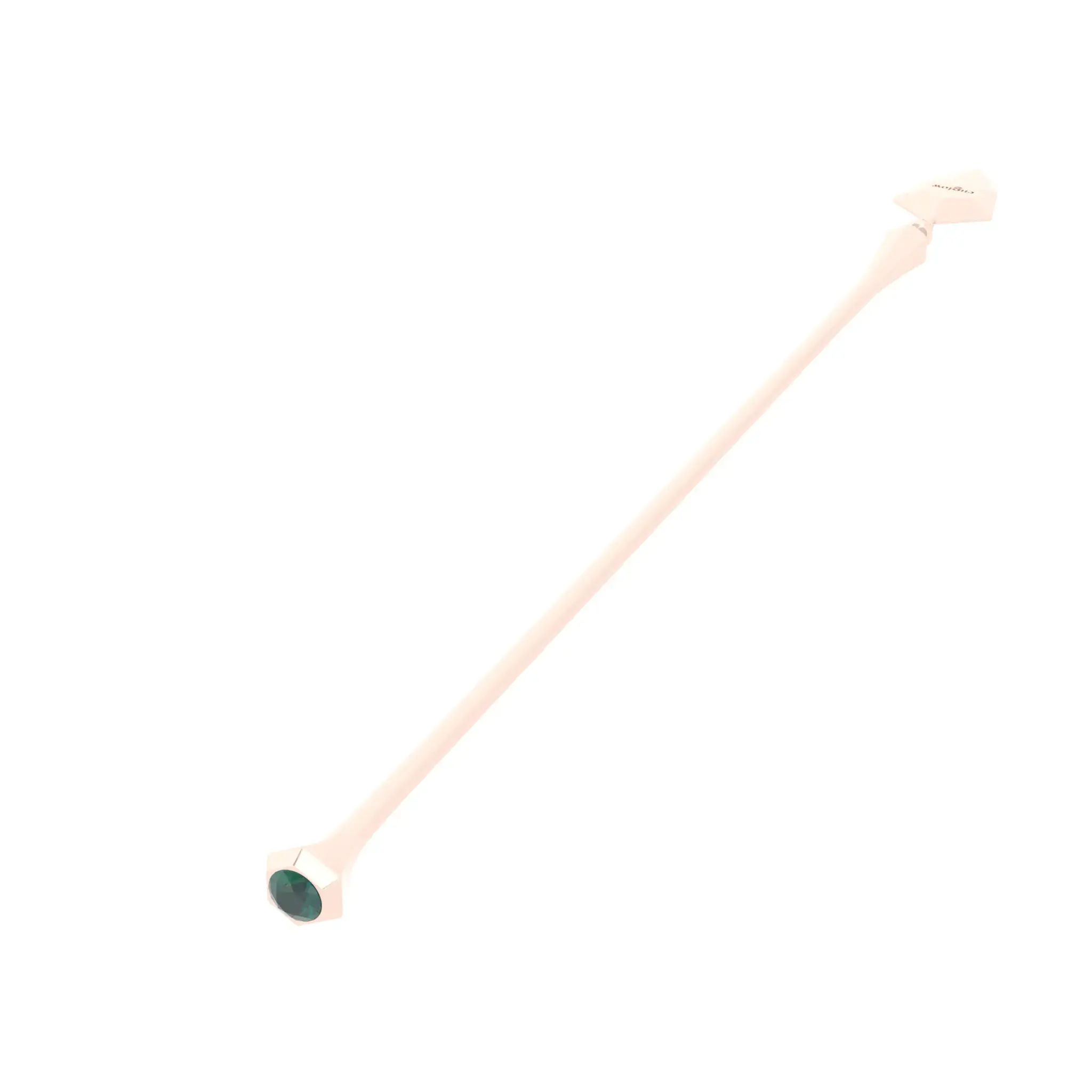 Englow Coctail Saba Peacock Tanzanite Rose Gold: Stilvolle Cocktail-Rührer / Stirrer mit 6mm runden Edelstein