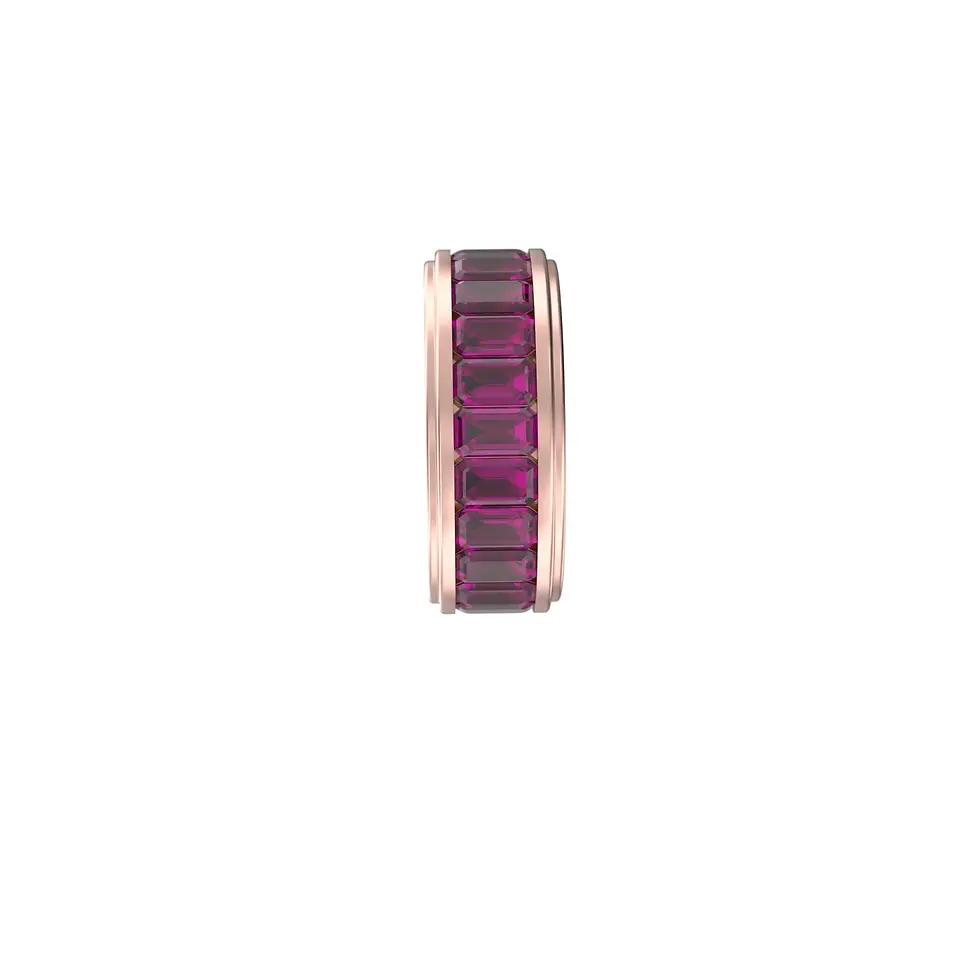 Englow SELVA Eternity Fingerring mit Rubellite Tourmaline: Luxuriöses Schmuckstück / Fingerring Unisex Ewigkeitsring und 18K