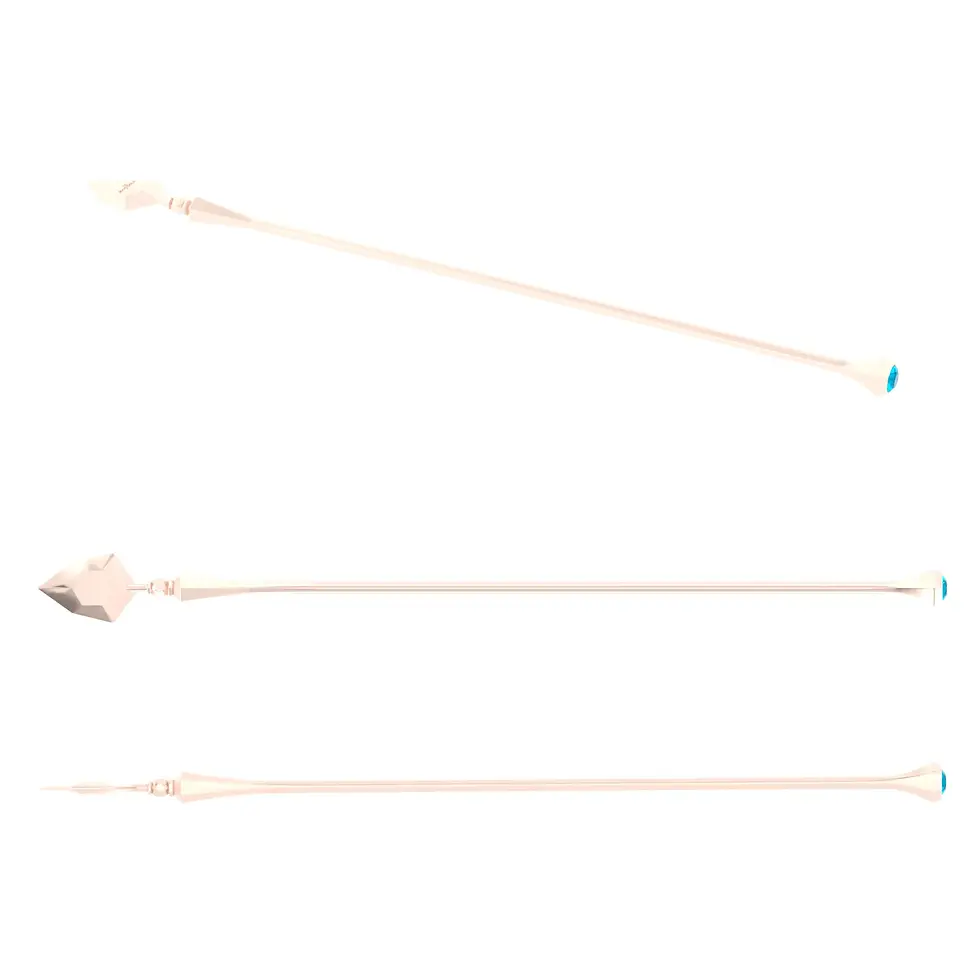 Englow Coctail Saba Paraiba Tourmaline Rose Gold: Stilvolle Cocktail-Rührer / Stirrer mit 6mm runden Edelstein