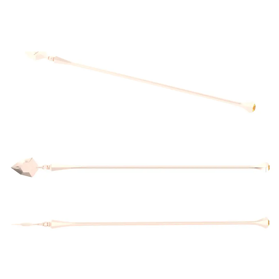 Englow Coctail Saba Yellow Tourmaline Rose Gold: Stilvolle Cocktail-Rührer / Stirrer mit 6mm runden Edelstein