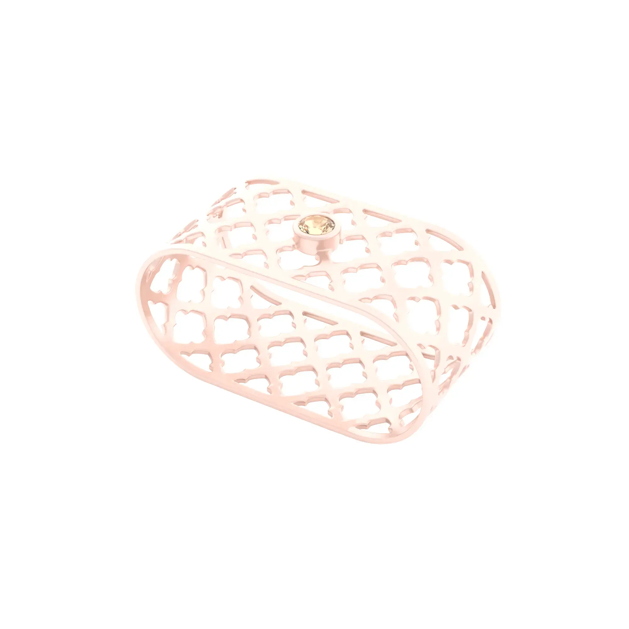 Englow Sands Oriental – Rose Gold with Champagne Topaz – exquisite Serviettenringe, Napkin Rings