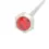 Thumbnail: Englow Coctail Saba Red Garnet White Gold: Stilvolle Cocktail-Rührer / Stirrer mit 6mm runden Edelstein