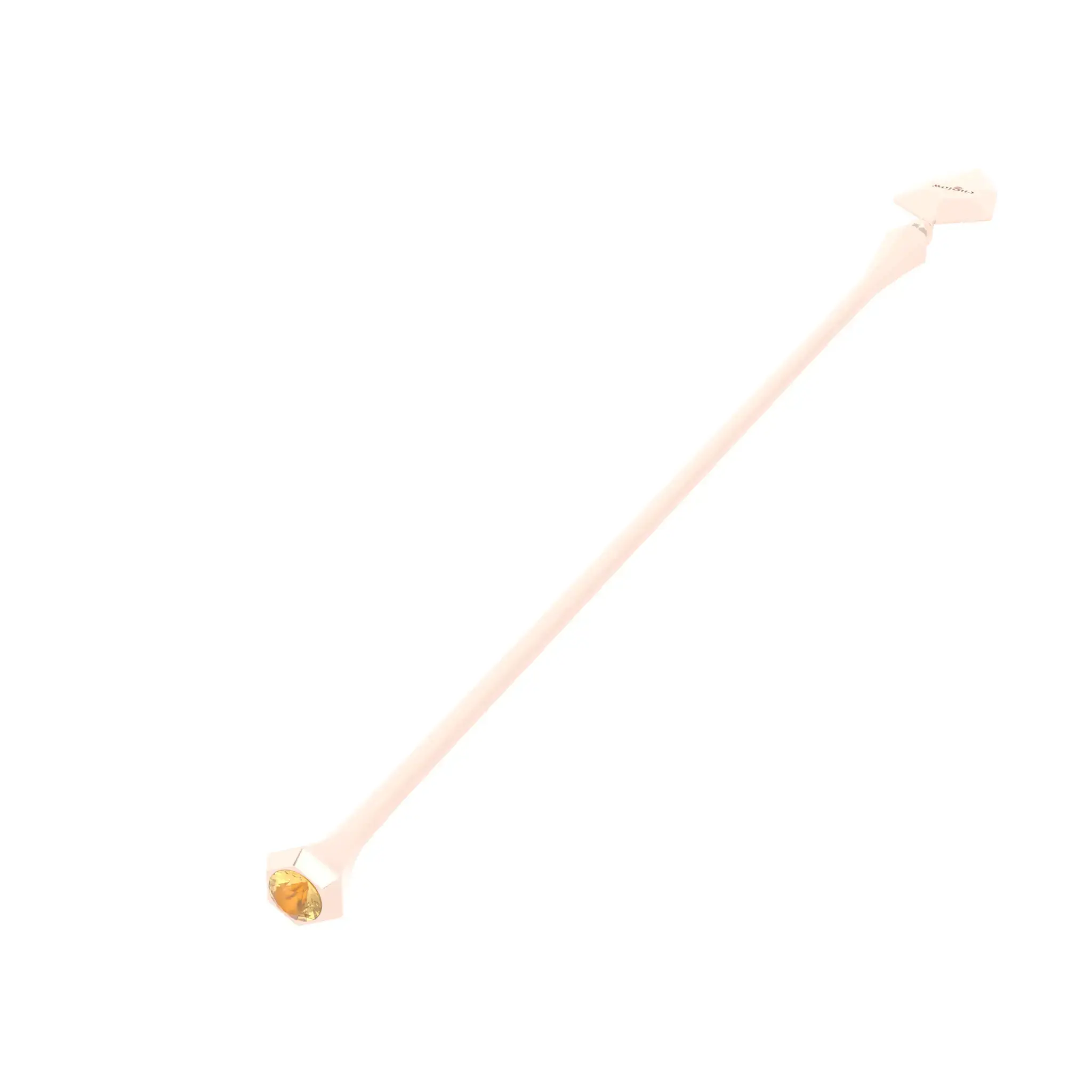 Englow Coctail Saba Whiskey Quartz Rose Gold: Stilvolle Cocktail-Rührer / Stirrer mit 6mm runden Edelstein