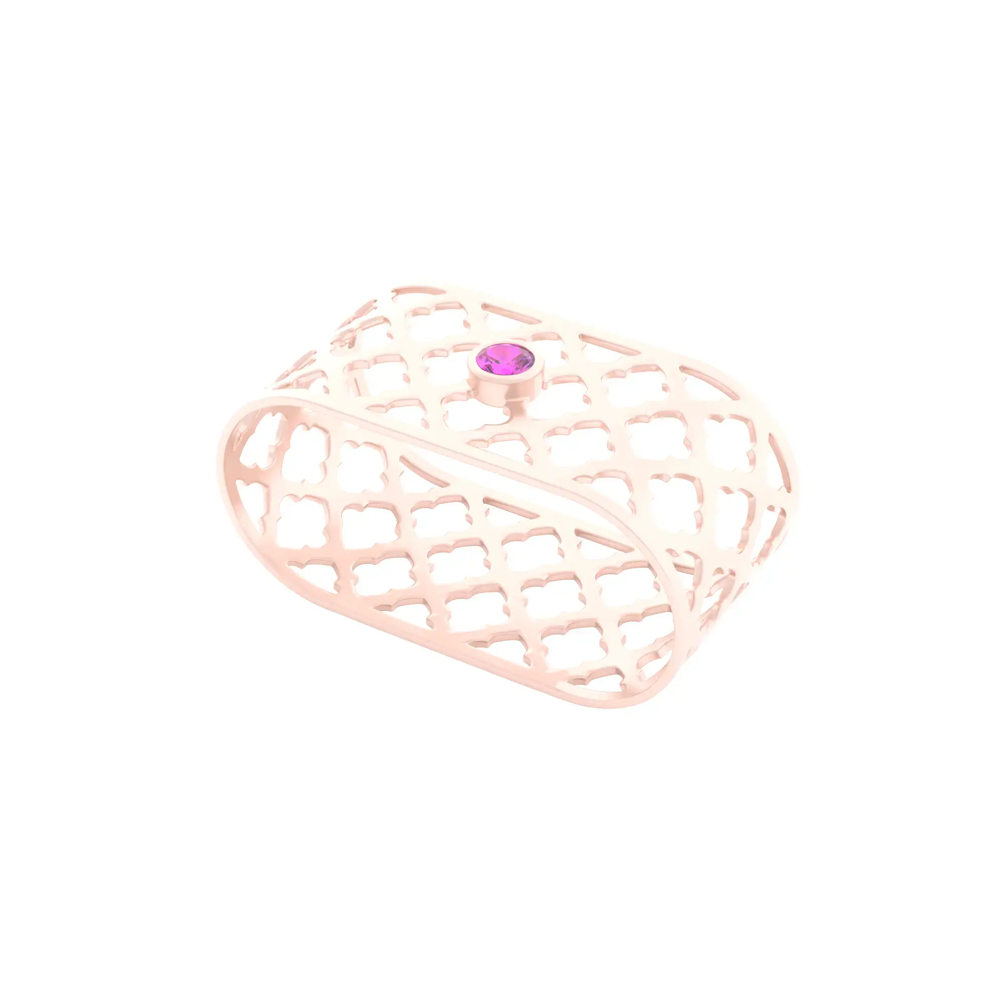 Englow Sands Oriental – Rose Gold with Pink Sapphire – exquisite Serviettenringe, Napkin Rings