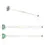 Thumbnail: Englow Visky Saba Green Tourmaline White Gold: Stilvolle Whiskey-Rührer / Stirrer mit 6mm runden Edelstein