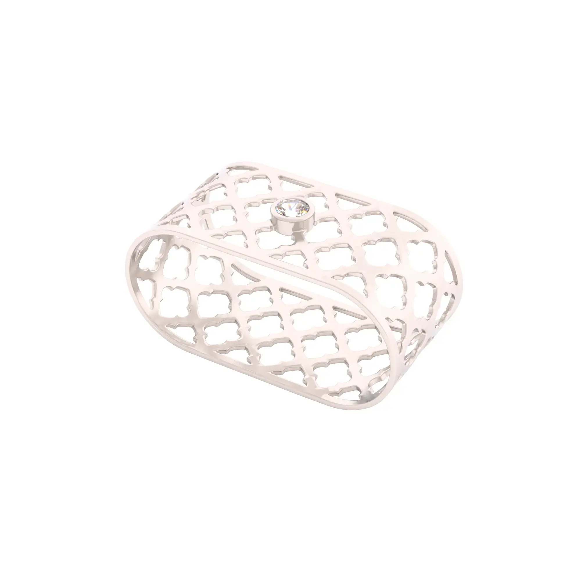 Englow Sands Oriental – White Gold with Whiskey Quartz – exquisite Serviettenringe, Napkin Rings