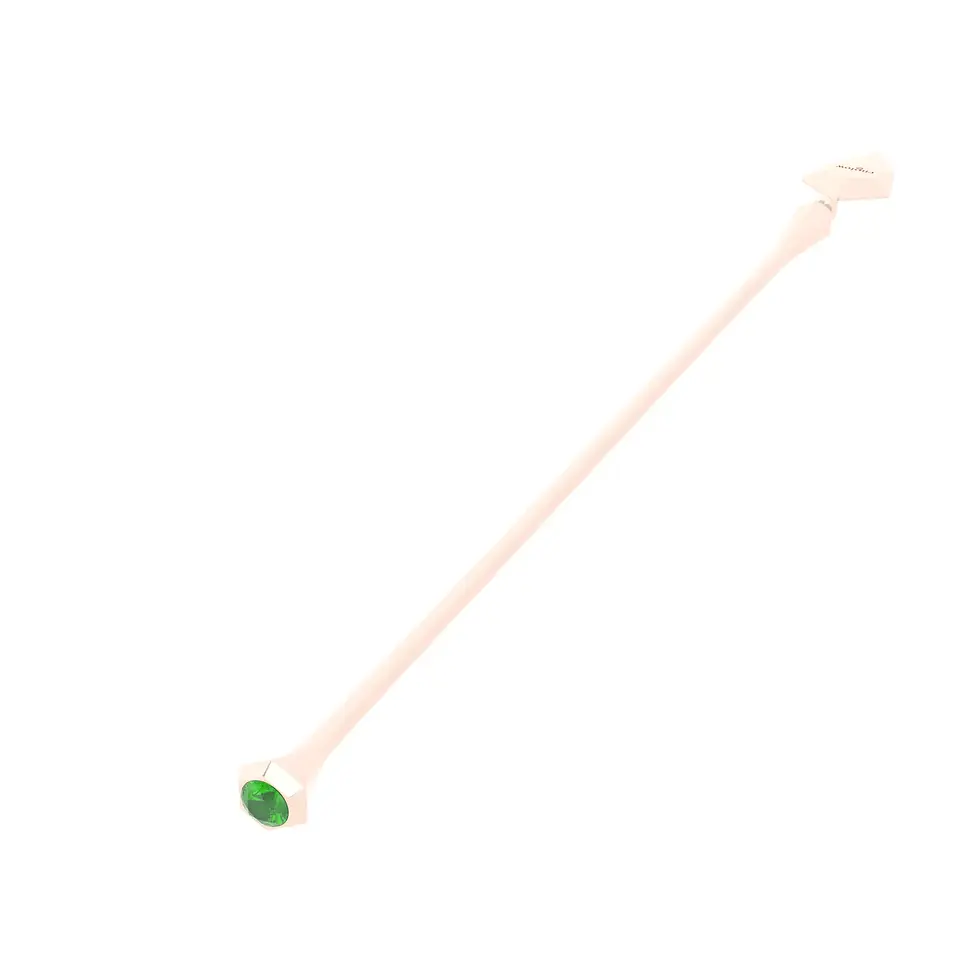 Englow Coctail Saba Garnet Tsavorite Rosa Gold: Stilvolle Cocktail-Rührer / Stirrer mit 6mm runden Edelstein