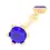 Miniaturbild: Englow Visky Sitta Tanzanite Yellow Gold: Stilvolle Whiskey-Rührer / Stirrer mit 6mm runden Edelstein
