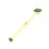 Thumbnail: Englow Visky Sitta Green Tourmaline Yellow Gold: Stilvolle Whiskey-Rührer / Stirrer mit 6mm runden Edelstein