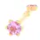 Thumbnail: Englow Visky Sitta Pink Amethyst Yellow Gold: Stilvolle Whiskey-Rührer / Stirrer mit 6mm runden Edelstein