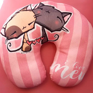 I Love Mew Travel Pillow
