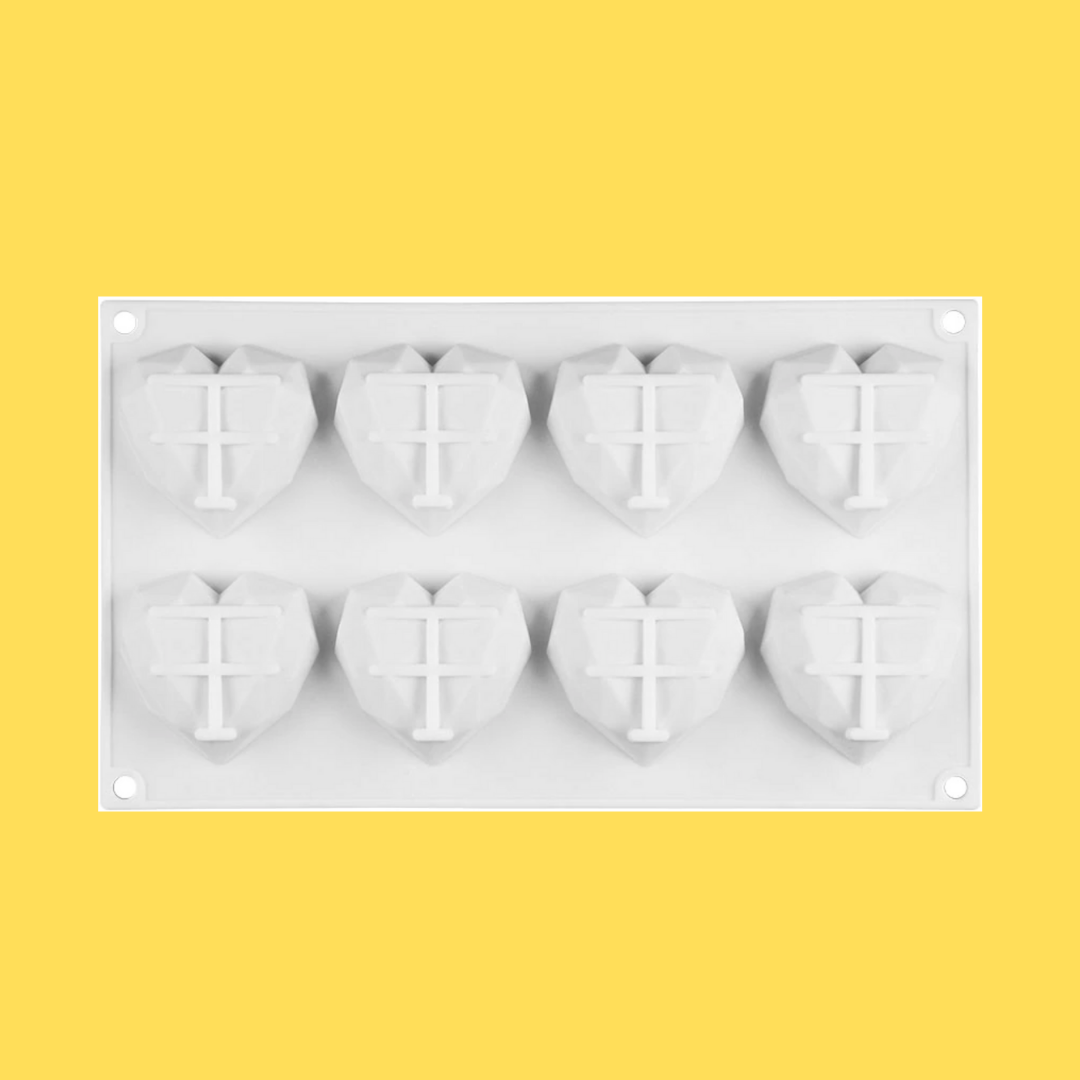 Small Geometric Heart Silicone Mold