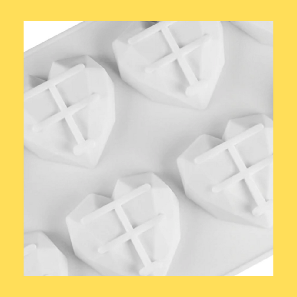 Thumbnail: Small Geometric Heart Silicone Mold