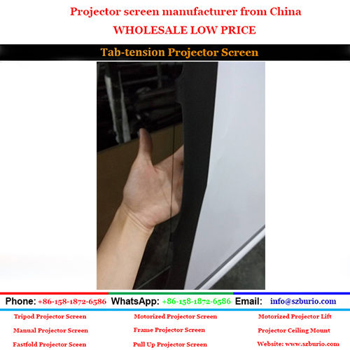 Thumbnail: Wholesale Home Cinema 106 Inch 16:9 Motorized Tab Tension Projection Screens