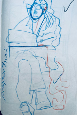 Red cable wears woman – Colombian Coffee Co, Blackfriars