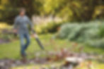 Man using a leaf blower