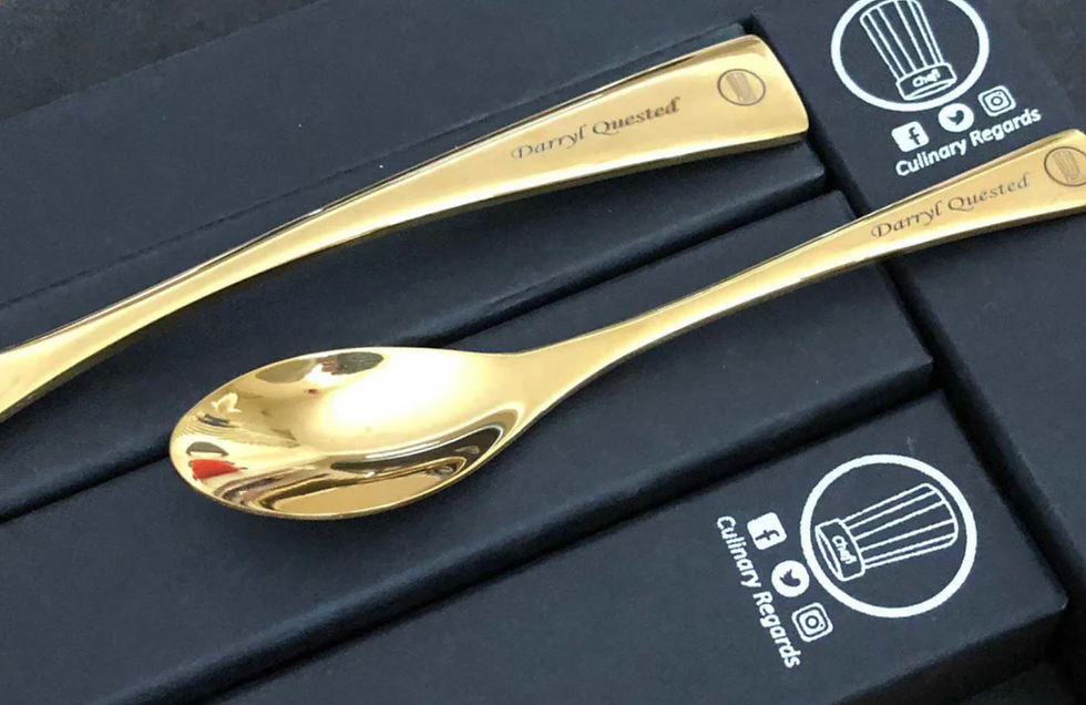 Thumbnail: Chefs Special Golden – Tweezer + Rocher Spoons + Spatula