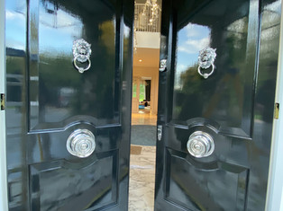Spray painted doors