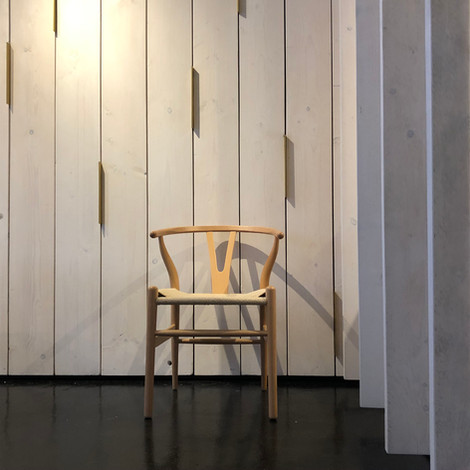 Wishbone chair in the Henley on Thames studio of Simon Mack Architecture
