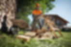 Man using a chain saw at Toad Hall Garden Machinery in Henley
