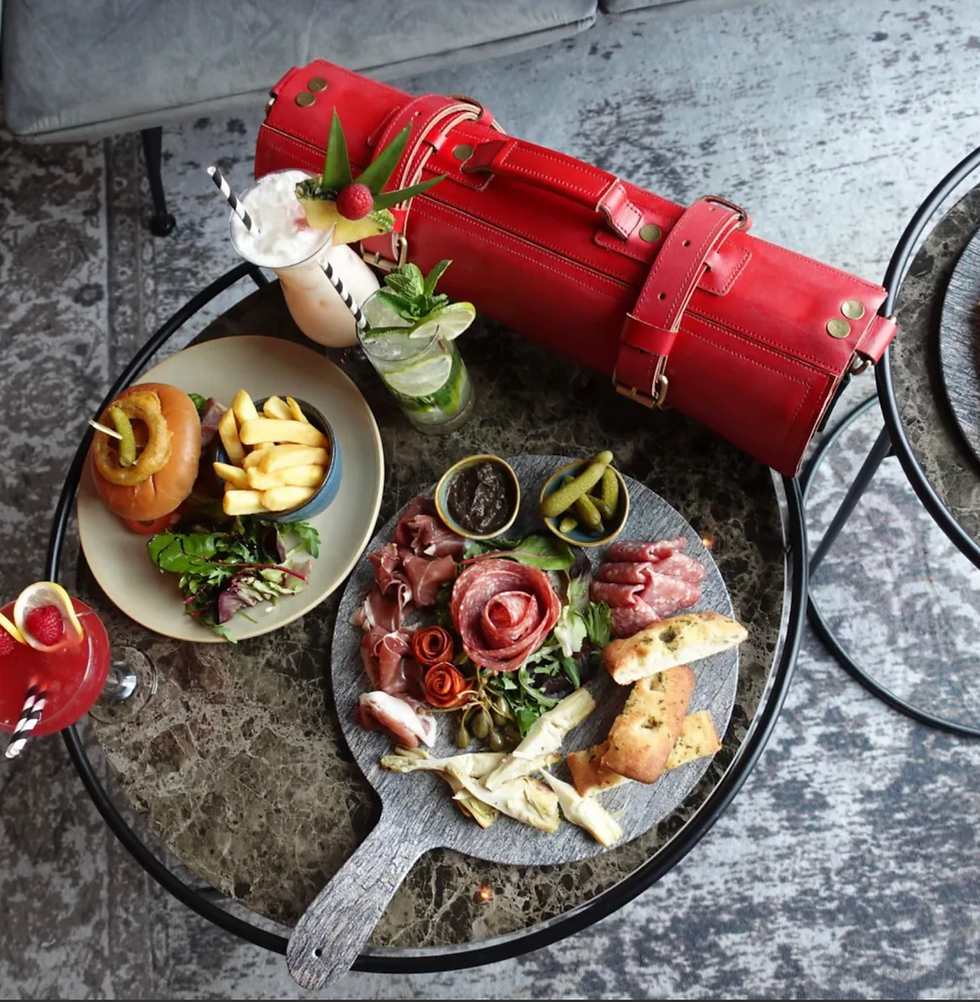 Thumbnail: Leather Knife Roll Red