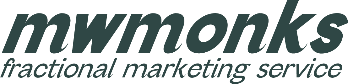 mwmonks text logo wtih strapline, Dark Slate Grey