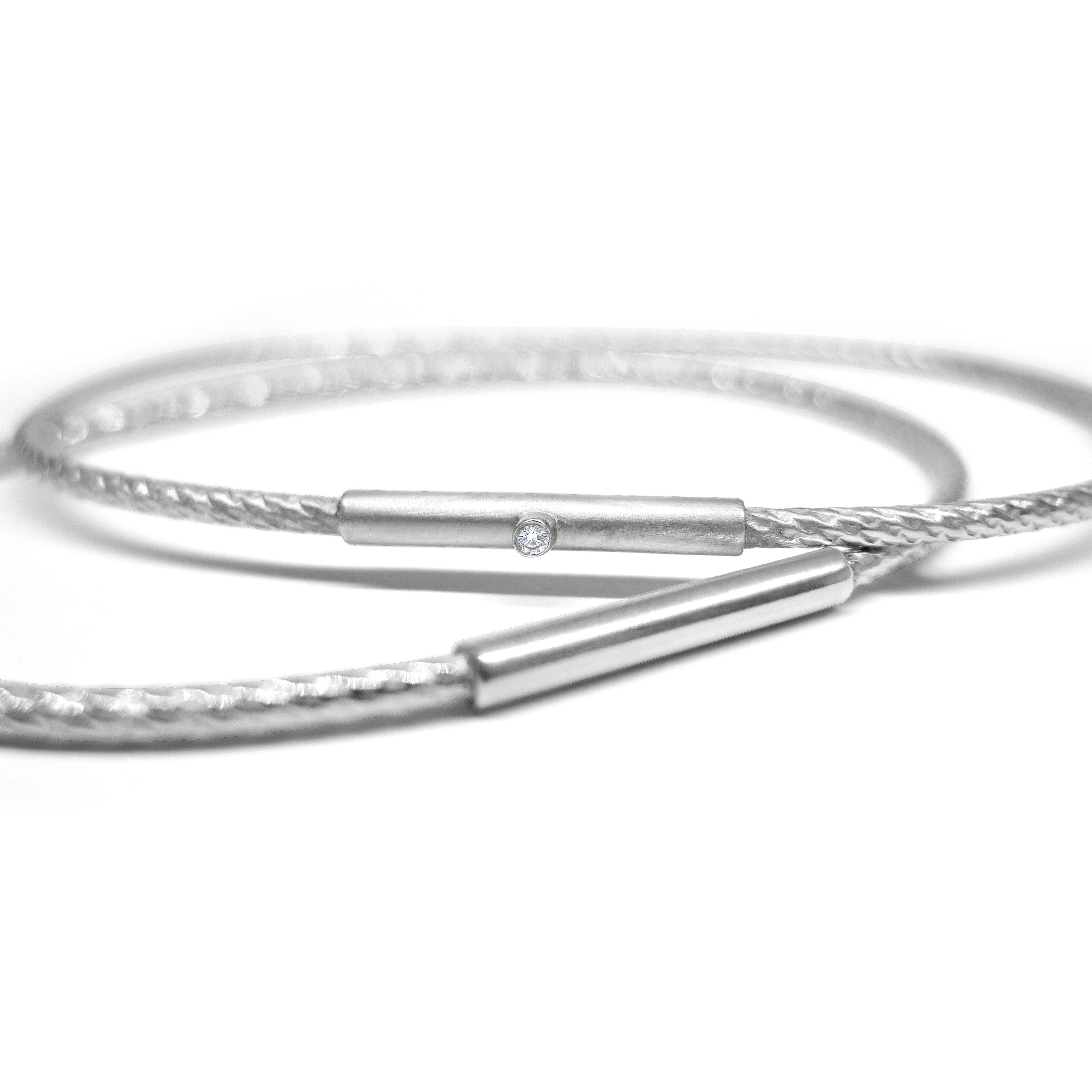 Silver and Solitaire Diamond Infinity Belle Bracelet