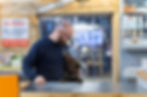 Toad Hall Garden Machinery expert with his dog in Henley