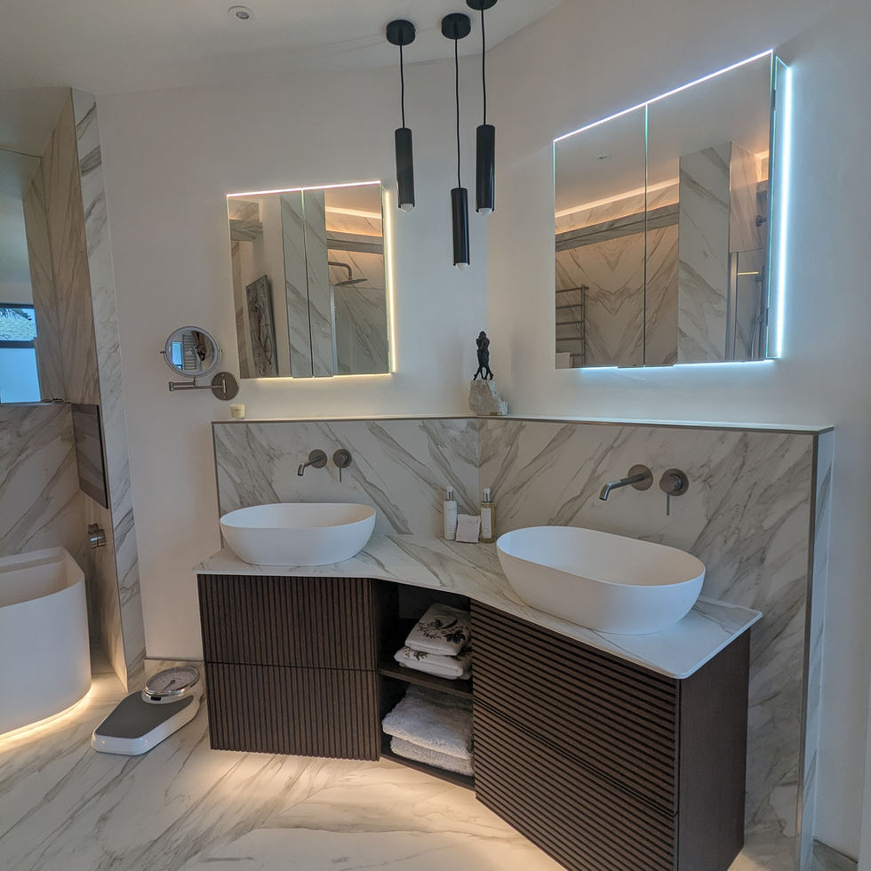 Neolith wall clad Ensuite - Normanton