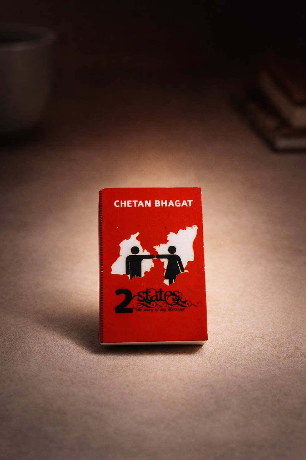 2 states miniature book fridge magnet romantic novel decor