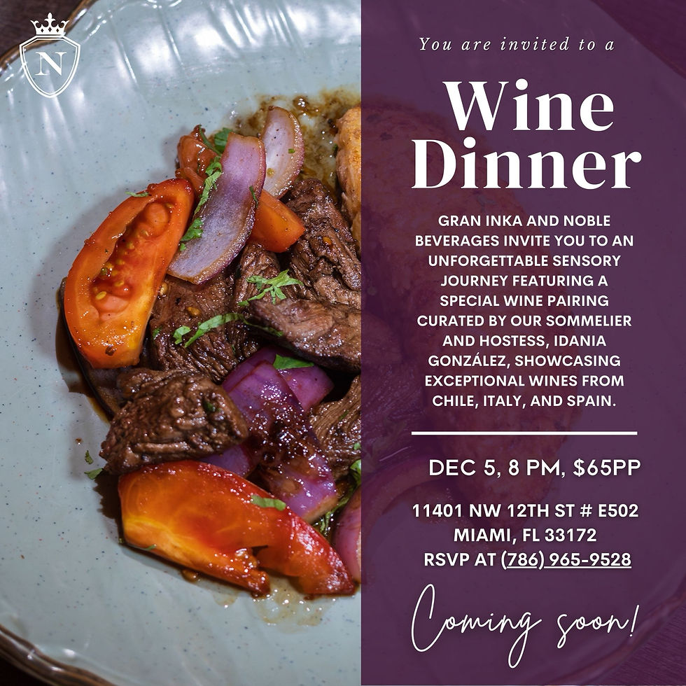 Wine Dinner at Gran Inka