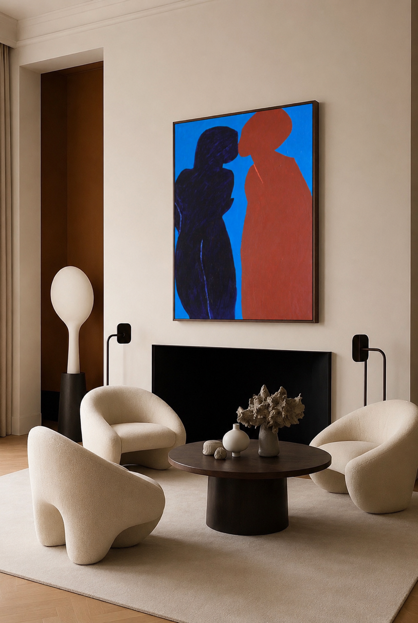 Thumbnail: Minimalist figurative painting Came closer