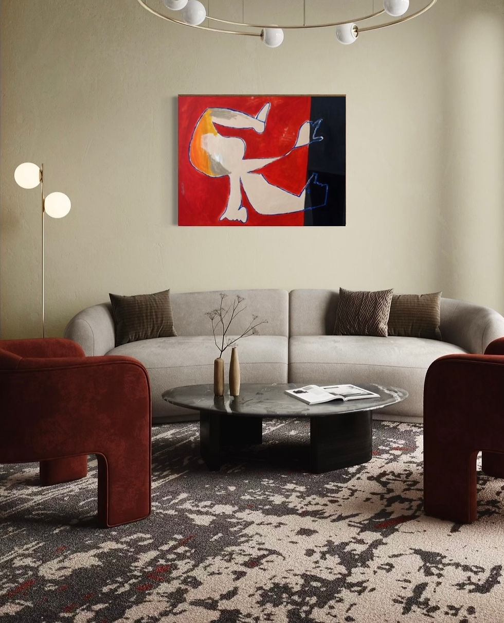 Thumbnail: Figurative painting "tête à l'envers"