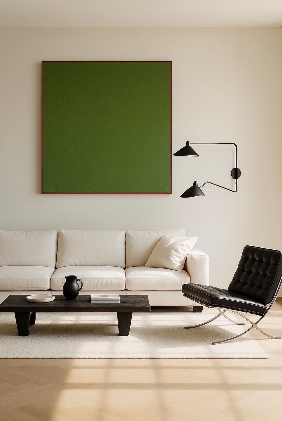 Thumbnail: Monochrome abstract painting "Peaceful wake-up"