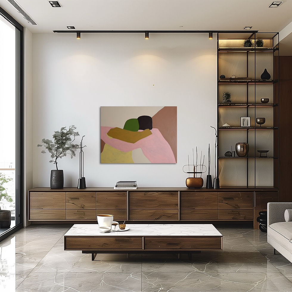 Thumbnail: Figurative painting "dans tes bras"