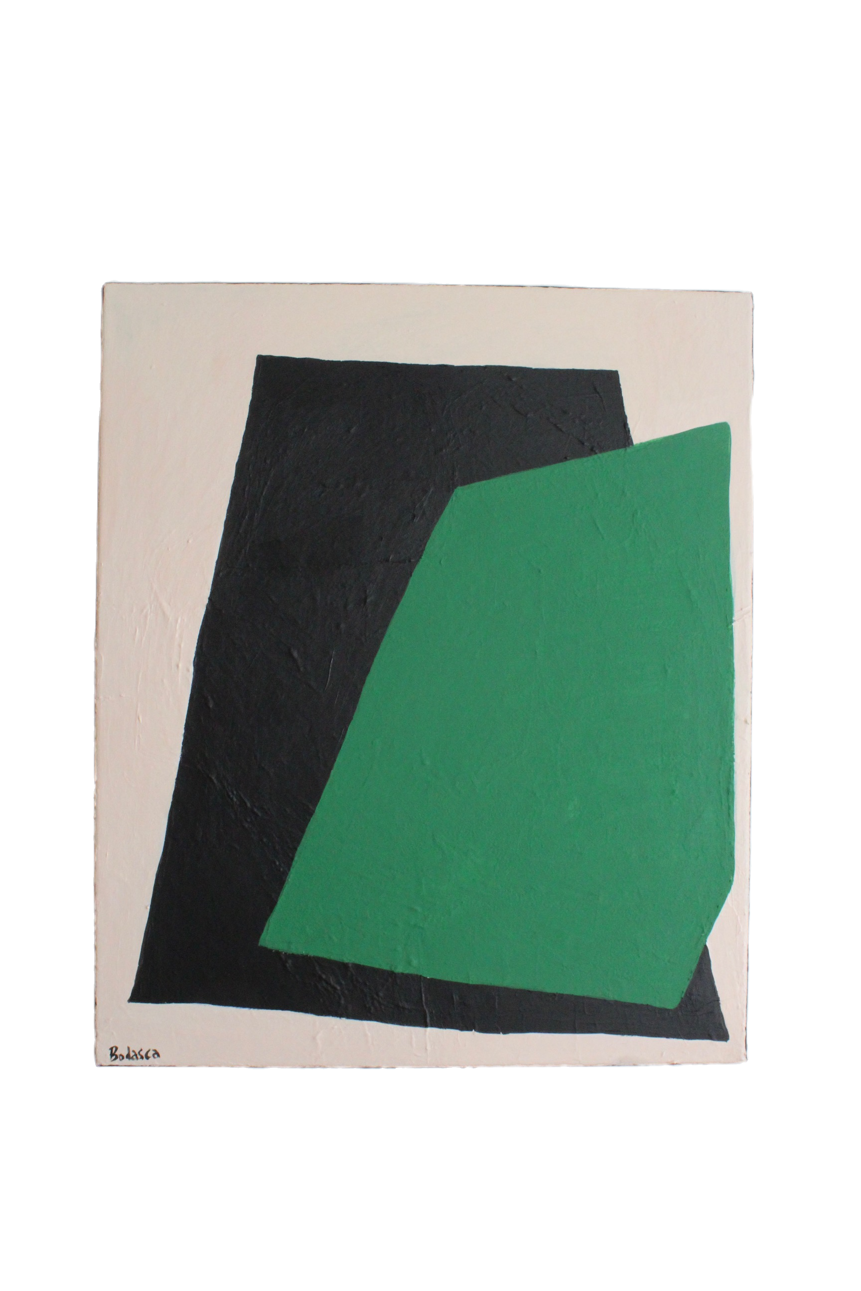 Minimalist abstract "Emerald form"