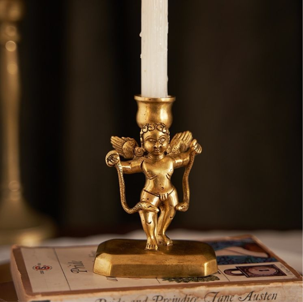 Cherub With Serpent Candle Holder + 25g/0.88oz Peony White Tea