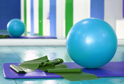 Stability Ball and Stretching Band