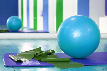 Stability Ball and Stretching Band