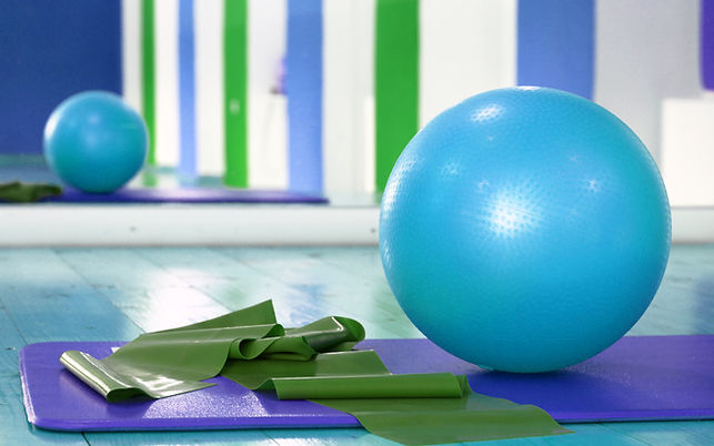 Stability Ball and Stretching Band