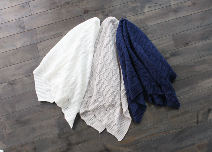 サムネイル： feather cotton®のブランケット / weekend 03 navy Mサイズ