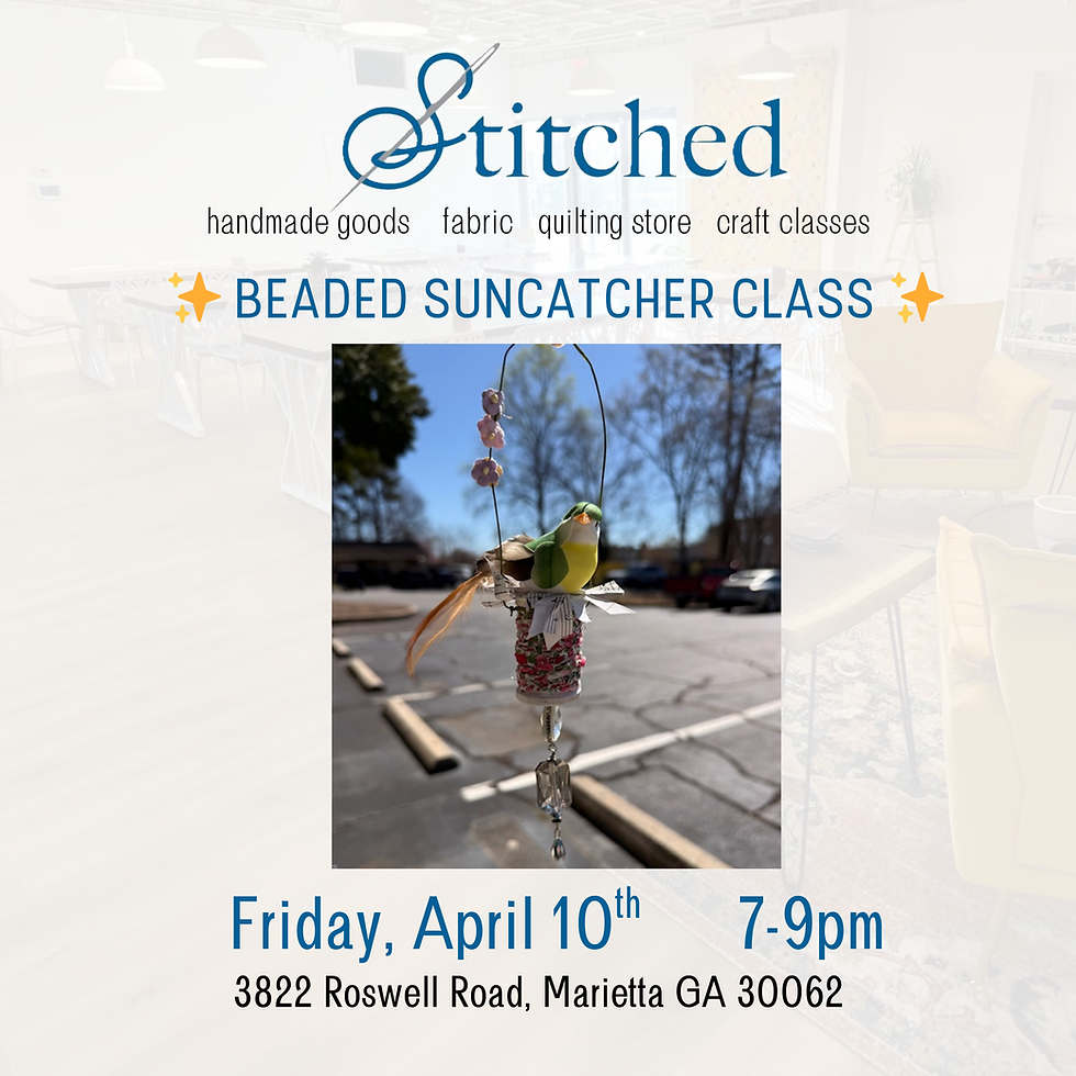 Beaded Bird & Fabric Spool Suncatcher Workshop