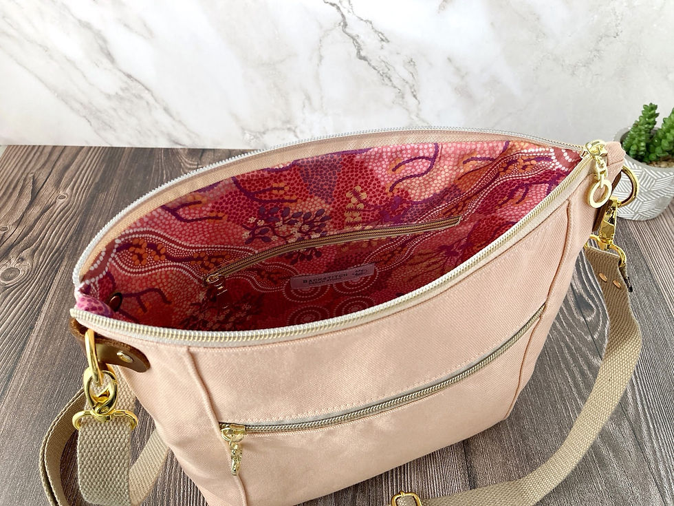 Thumbnail: 0250225BDS Large Crossbody Bag - Canvas Pink