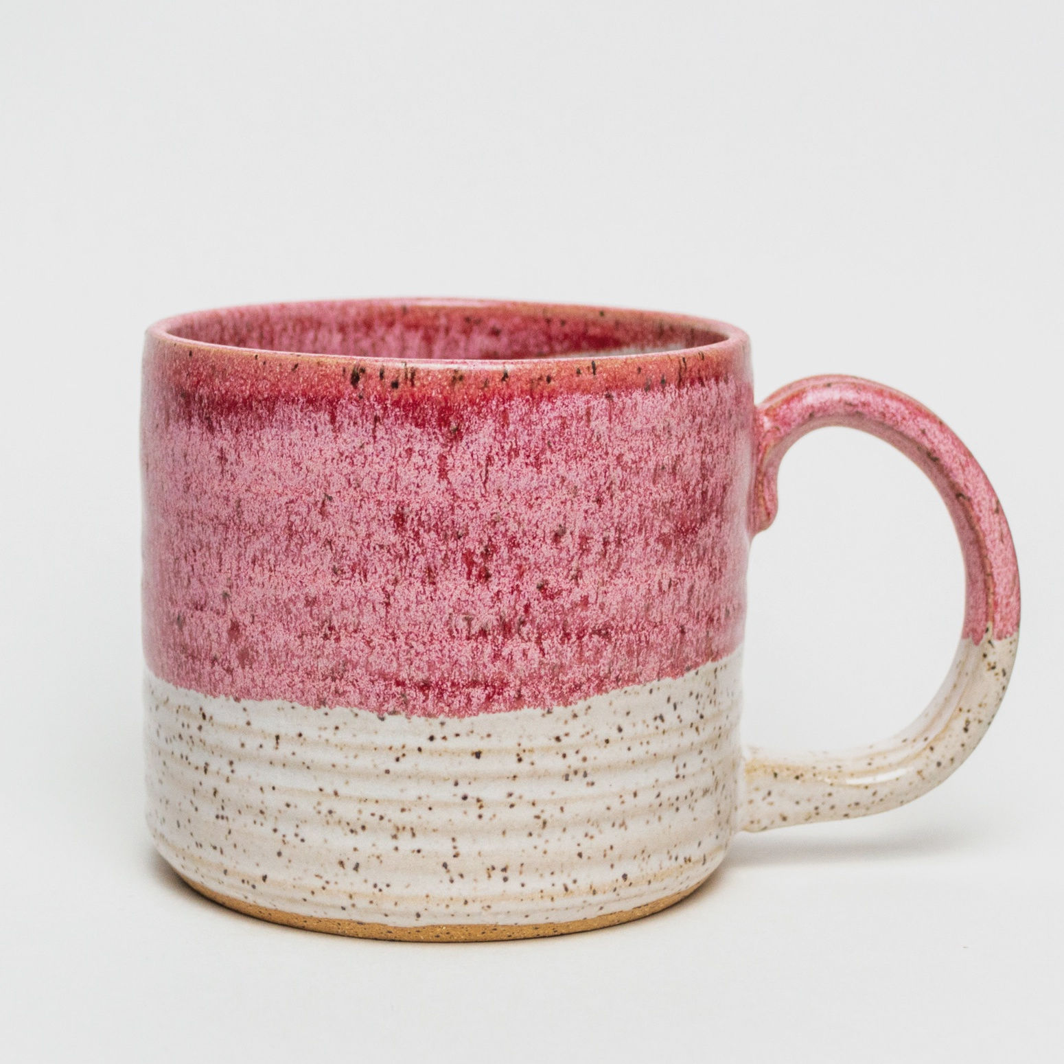 WSKPROFRCHER - Frosted Cherry Hand-Thrown, in Ohio, Ceramic 12-14 oz Mug
